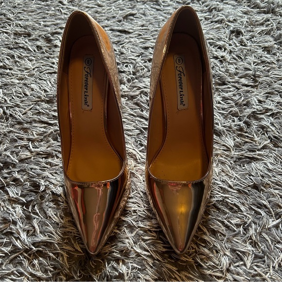 Forever Link Shoes - Rose Gold Stilettos